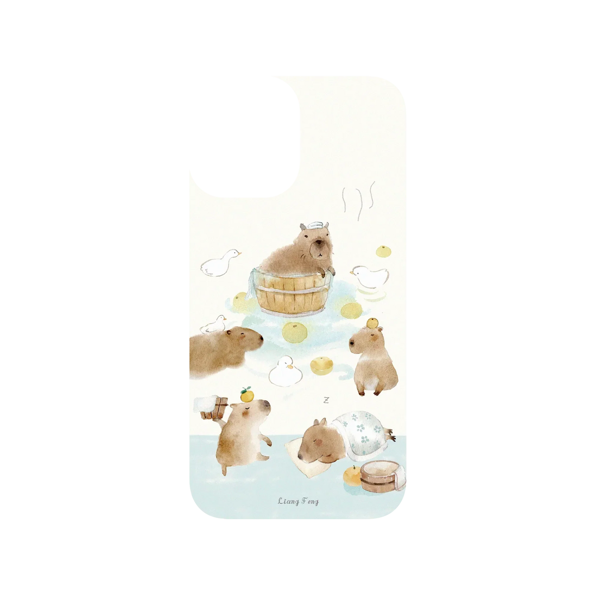 RHINOSHIELD X Liang Feng SolidSuit iPhone 12 mini Case - capybaras