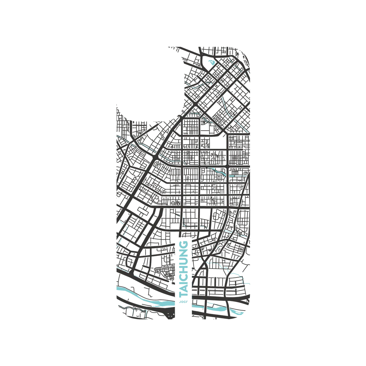 iPhone 12 mini 犀牛盾SolidSuit聯名設計款防摔背蓋手機殼 JOCR - Taichung (Black Logo)