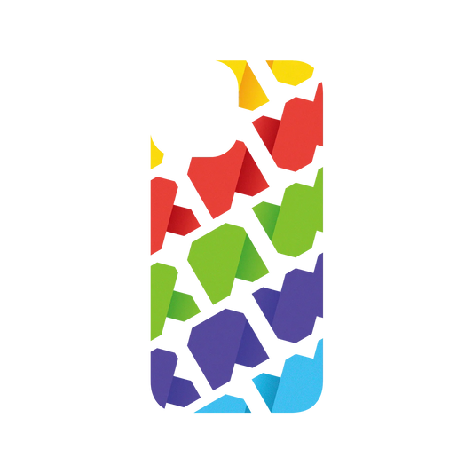 RHINOSHIELD X JOCR SolidSuit iPhone 12 mini Case - Raw Rainbow Pattern Big