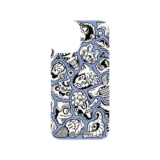 RHINOSHIELD X Lei Melendres SolidSuit iPhone 12 mini Case - Puzzle Heads Blue