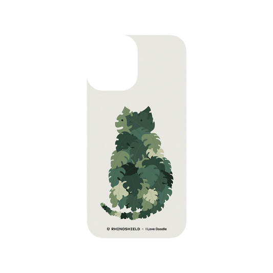 RHINOSHIELD X I Love Doodle SolidSuit iPhone 12 mini Case - Cat and Plant - Meowstera