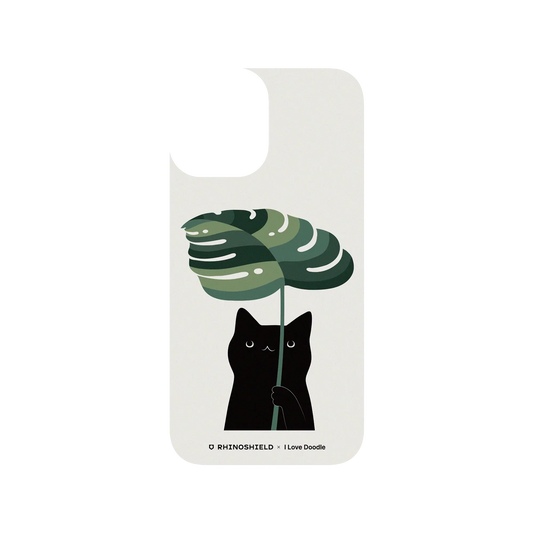RHINOSHIELD X I Love Doodle SolidSuit iPhone 12 mini Case - Cat and Plant - Umbrella