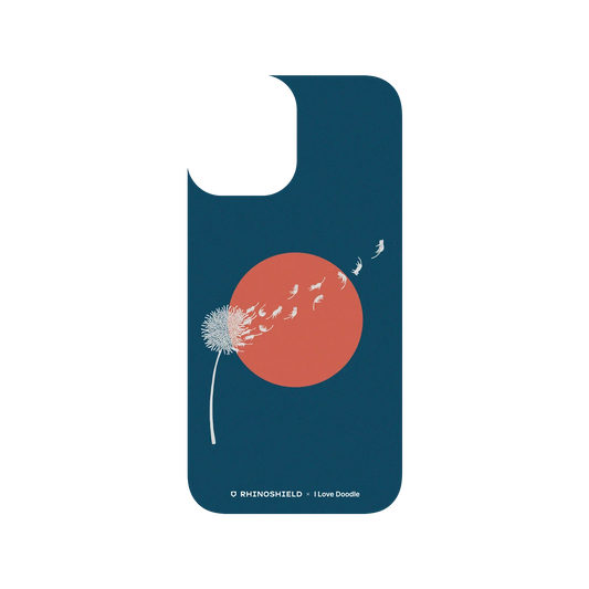 RHINOSHIELD X I Love Doodle SolidSuit iPhone 12 mini Case - Cat and Plant - Dandelion