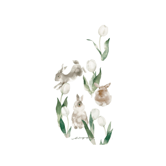 RHINOSHIELD X Liang Feng SolidSuit iPhone 12 Pro Case - Rabbits and tulips