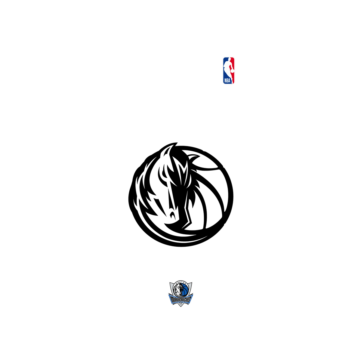 RhinoShield X NBA SolidSuit iPhone 12 Case - Dallas Mavericks B&W
