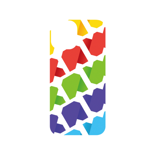 RhinoShield X JOCR SolidSuit iPhone 12 Case - Raw Rainbow Pattern Big