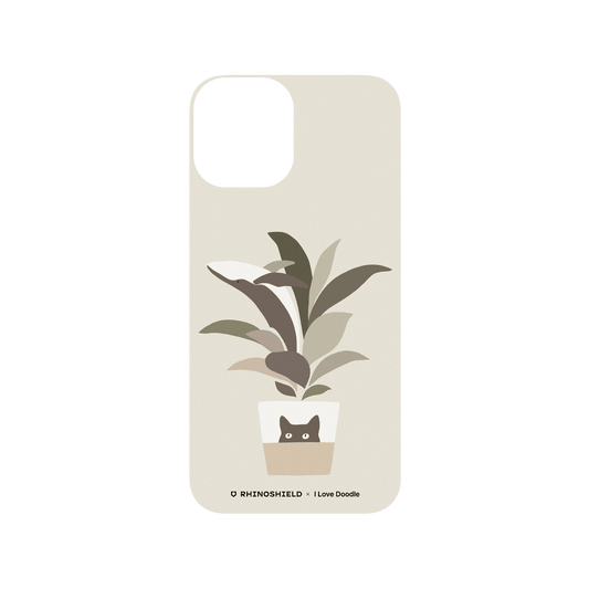 RhinoShield X I Love Doodle SolidSuit iPhone 12 Pro Case - Cat and Plant - A Leaf of a Whale