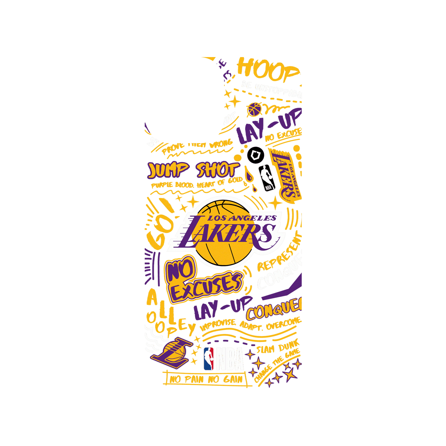 RhinoShield X NBA SolidSuit iPhone 12 Pro Max Case - L.A. Lakers - Graffiti