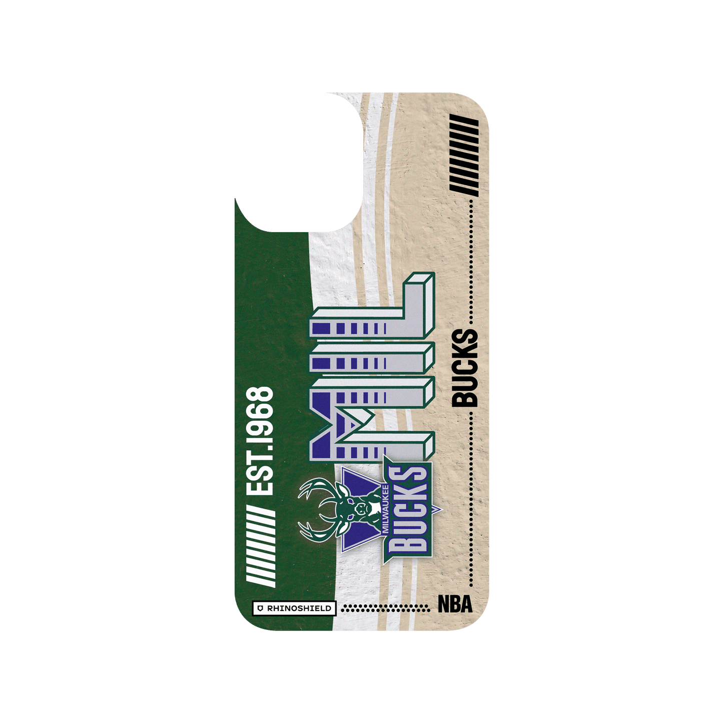 iPhone 12 Pro Max 犀牛盾SolidSuit聯名設計款防摔背蓋手機殼 NBA - 復古球員卡-密爾瓦基公鹿 Milwaukee Bucks - Vintage Card