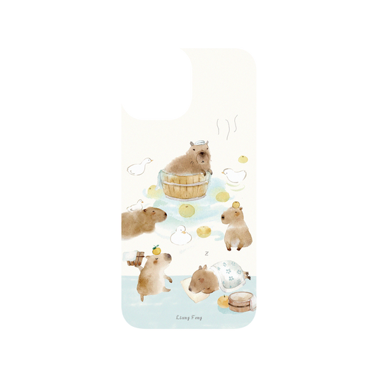 RHINOSHIELD X Liang Feng SolidSuit iPhone 13 mini Case - capybaras