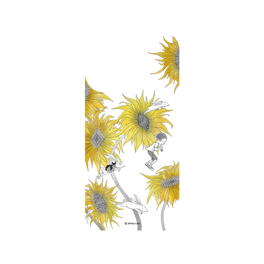 RHINOSHIELD X Jimmy SolidSuit iPhone 13 Pro Case - Year of the Rabbit Series - Chasing in the sunflowers field