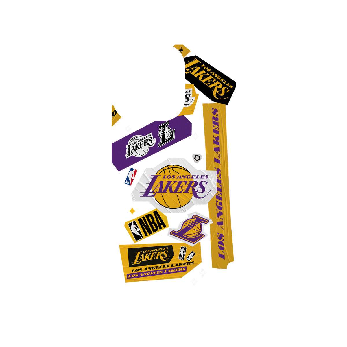 iPhone 13 Pro 犀牛盾SolidSuit聯名設計款防摔背蓋手機殼 NBA - 拼貼系列-洛杉磯湖人 L.A. Lakers - Collage