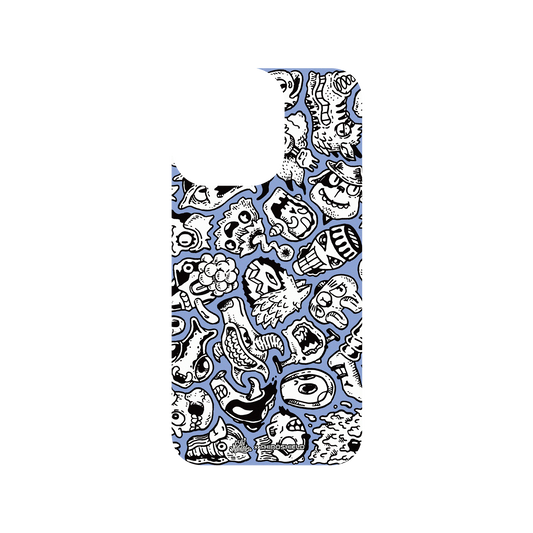 RHINOSHIELD X Lei Melendres SolidSuit iPhone 13 Pro Case - Puzzle Heads Blue 2