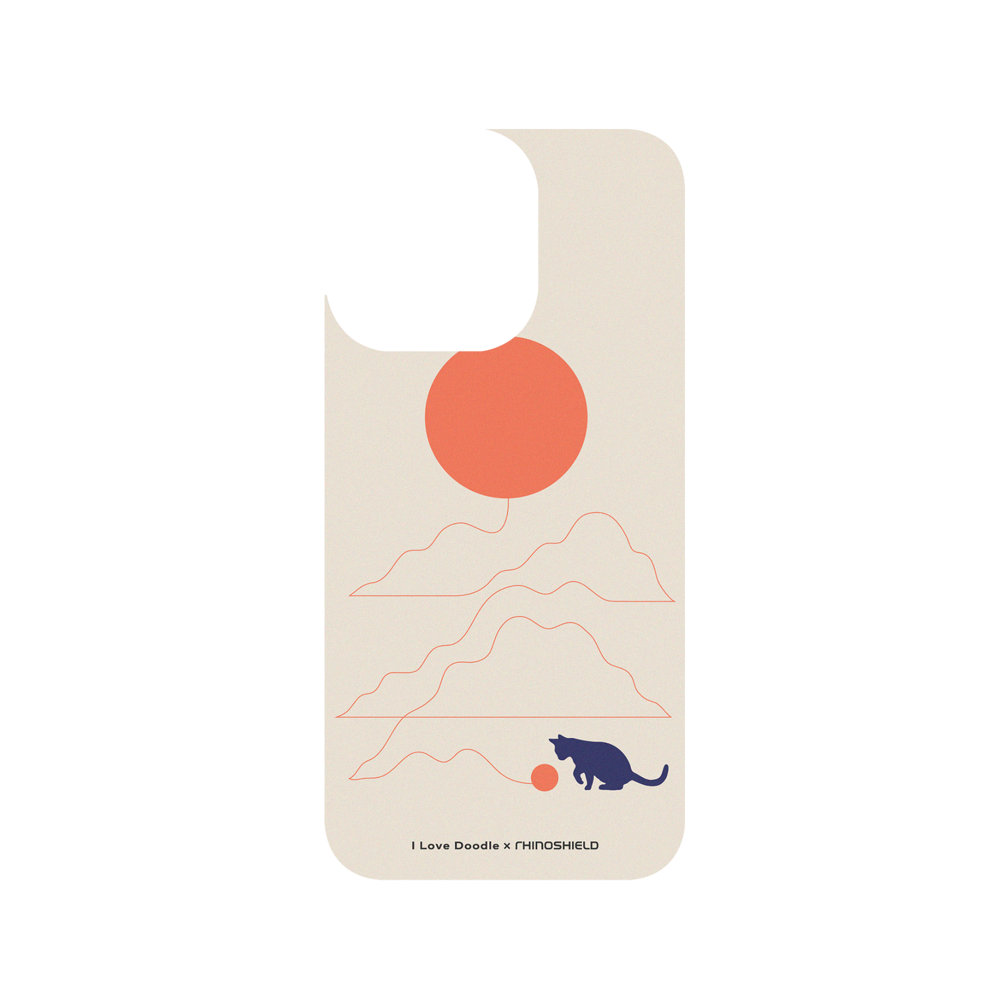 RHINOSHIELD X I Love Doodle SolidSuit (MagSafe compatible) iPhone 13 Pro Case - Cat Landscape - Hairball