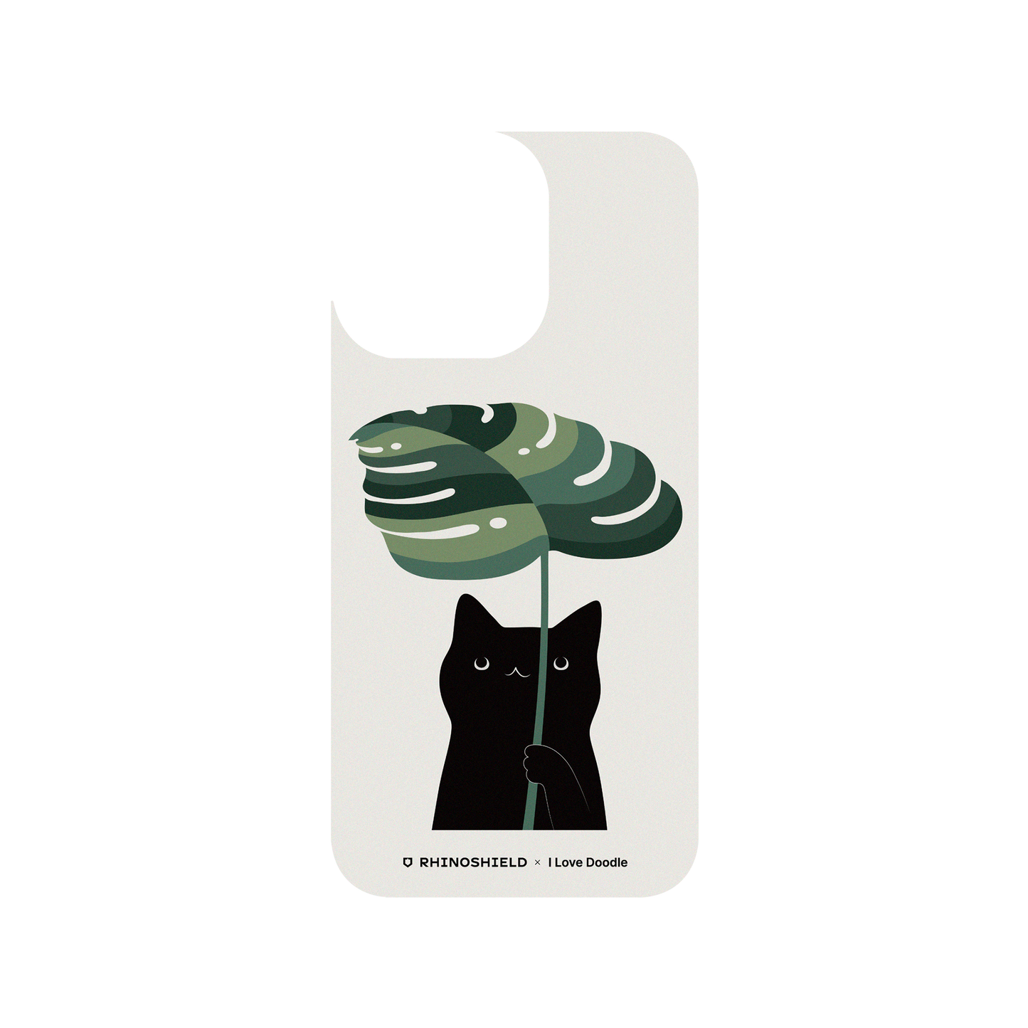 RHINOSHIELD X I Love Doodle SolidSuit (MagSafe compatible) iPhone 13 Pro Case - Cat and Plant - Umbrella