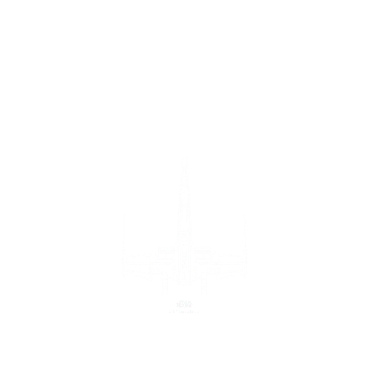iPhone 13 Pro Max 犀牛盾SolidSuit (MagSafe 兼容)聯名設計款防摔背蓋手機殼 StarWars 星際大戰系列 - X戰機-線條白