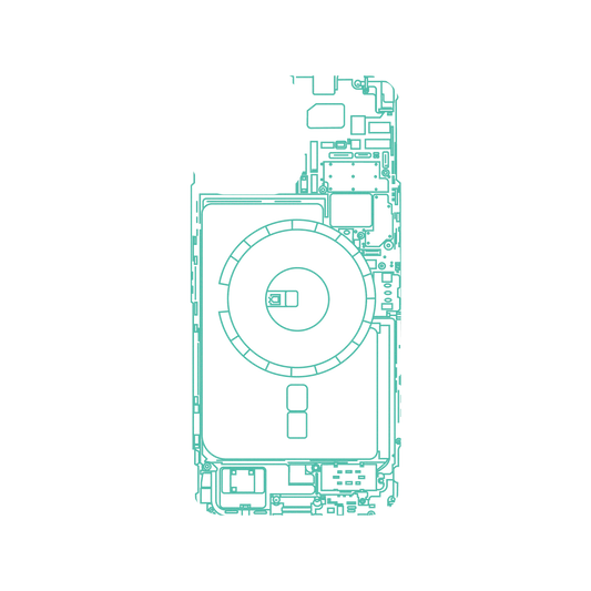 RHINOSHIELD X JOCR SolidSuit iPhone 13 Pro Max Case - Inside an iPhone 13 - Green