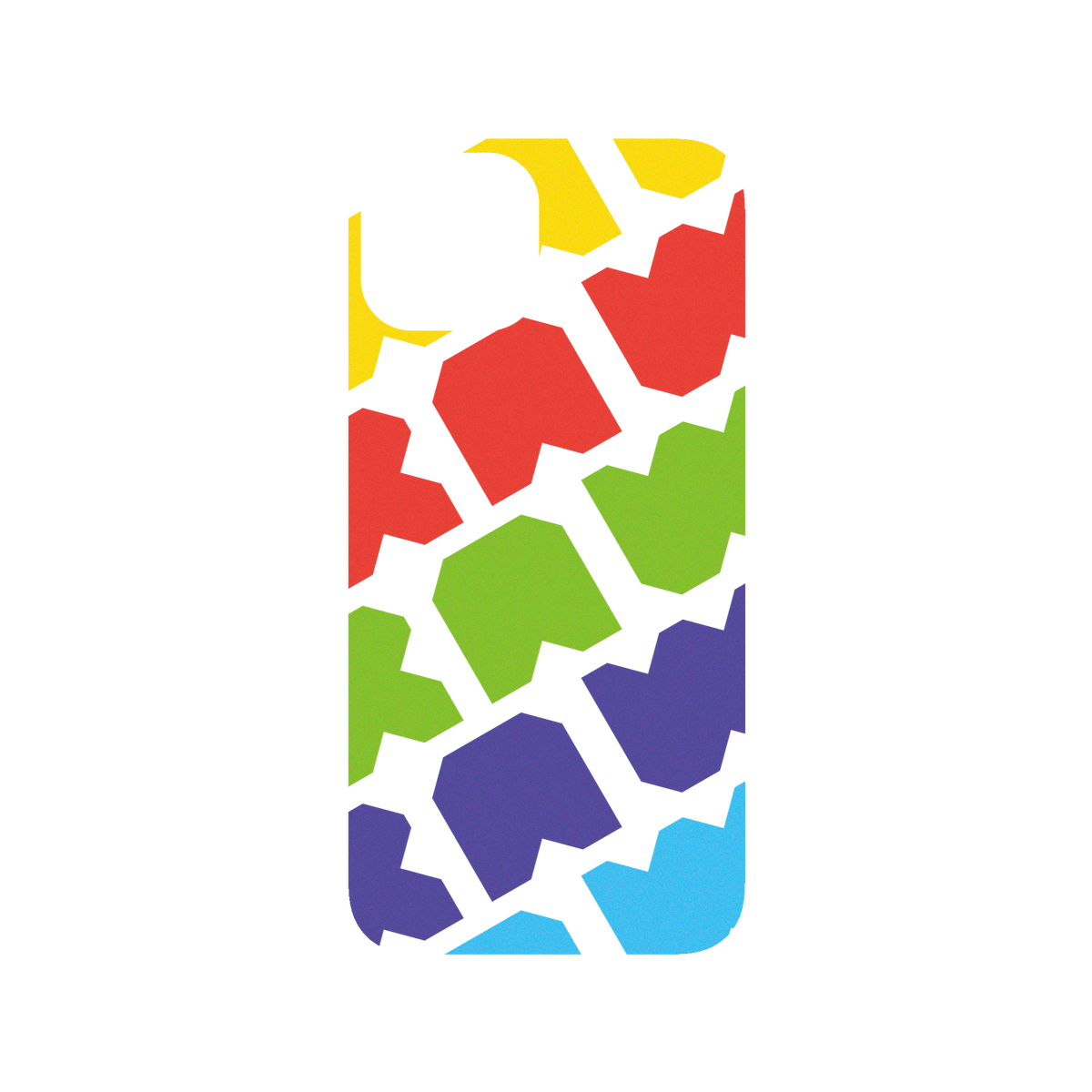 RHINOSHIELD X JOCR SolidSuit iPhone 13 Case - Raw Rainbow Pattern Big