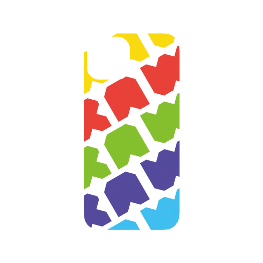 RHINOSHIELD X JOCR SolidSuit iPhone 13 Case - Raw Rainbow Pattern Big
