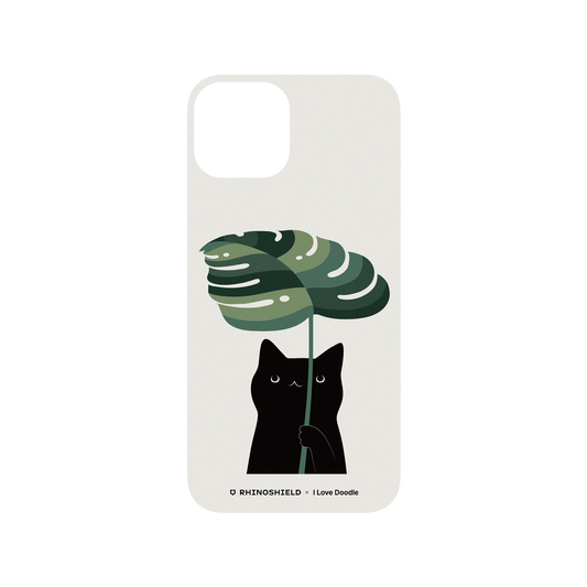 RHINOSHIELD X I Love Doodle SolidSuit iPhone 13 Case - Cat and Plant - Umbrella