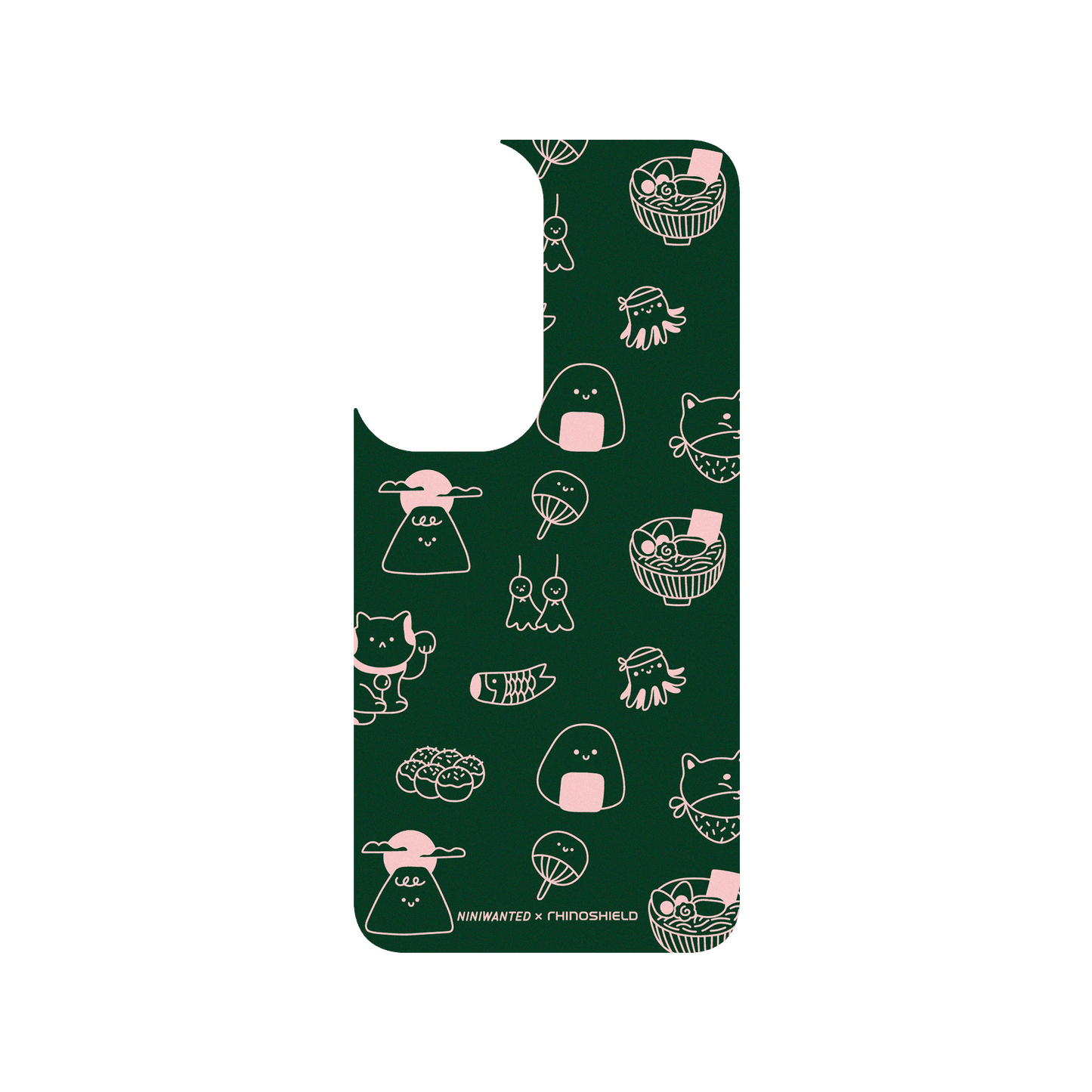 RHINOSHIELD X NINIWANTED SolidSuit Samsung Galaxy S24 Case - Japanese pattern - Dark green