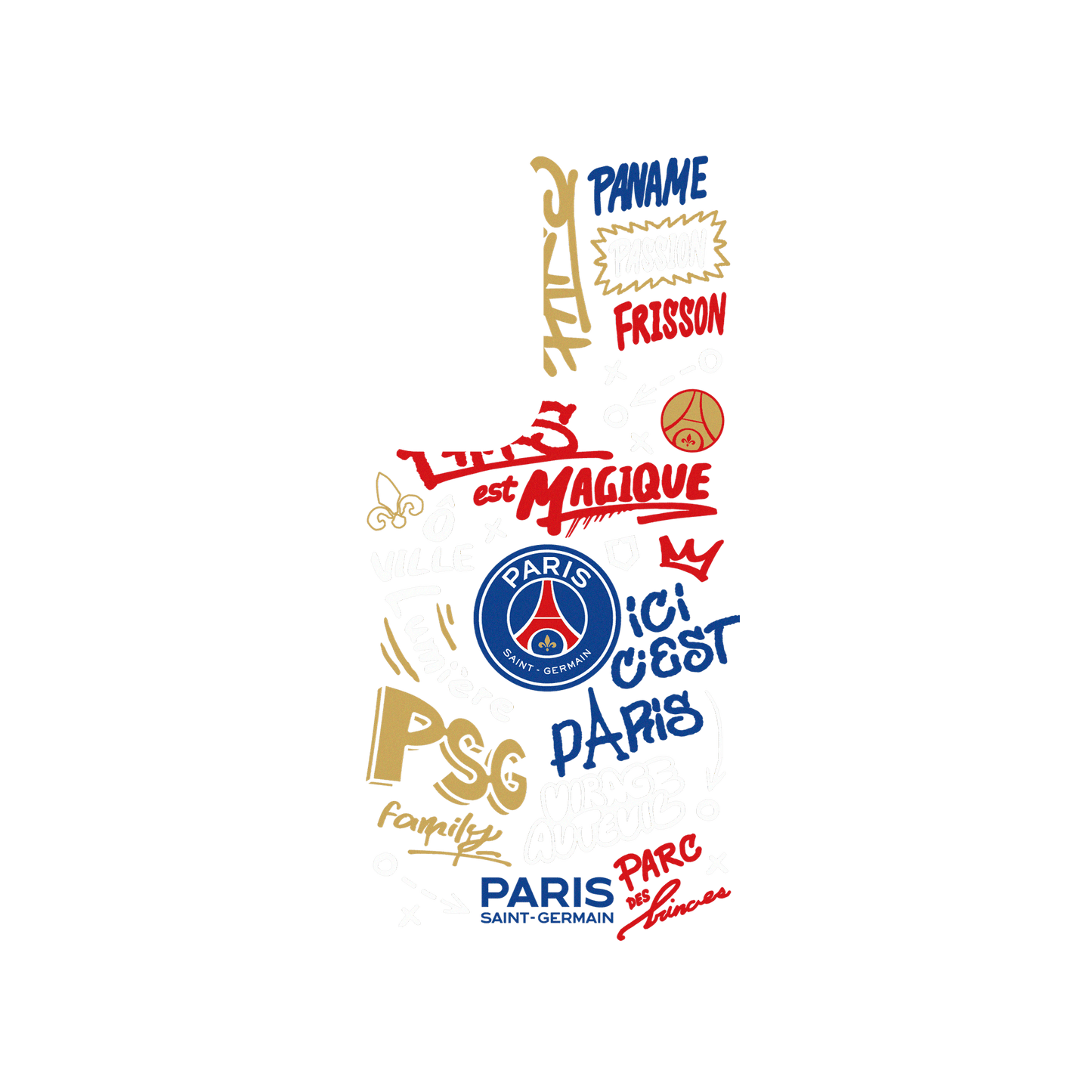 RHINOSHIELD X PSG SolidSuit Samsung Galaxy S24 Case - Paris Saint-Germain - Graffiti